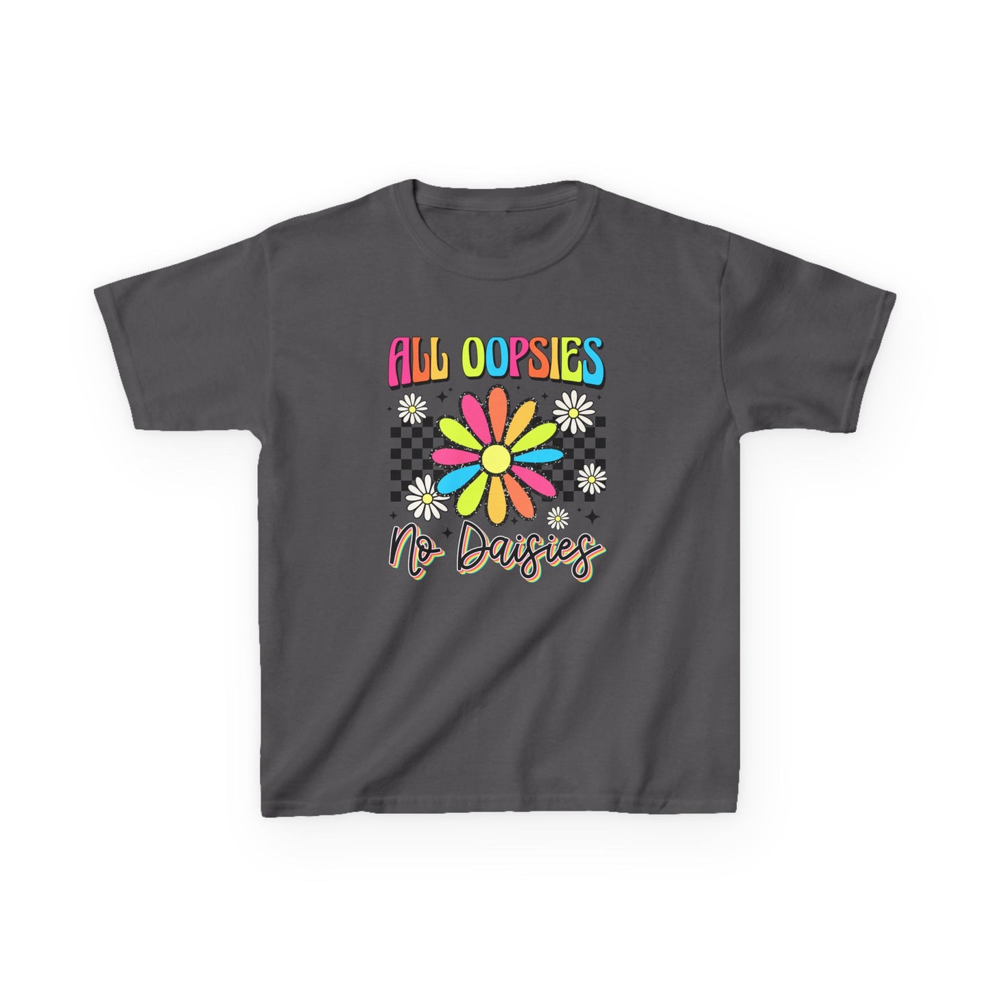 Colorful Kids Tee - 'All Oopsies No Daisies'