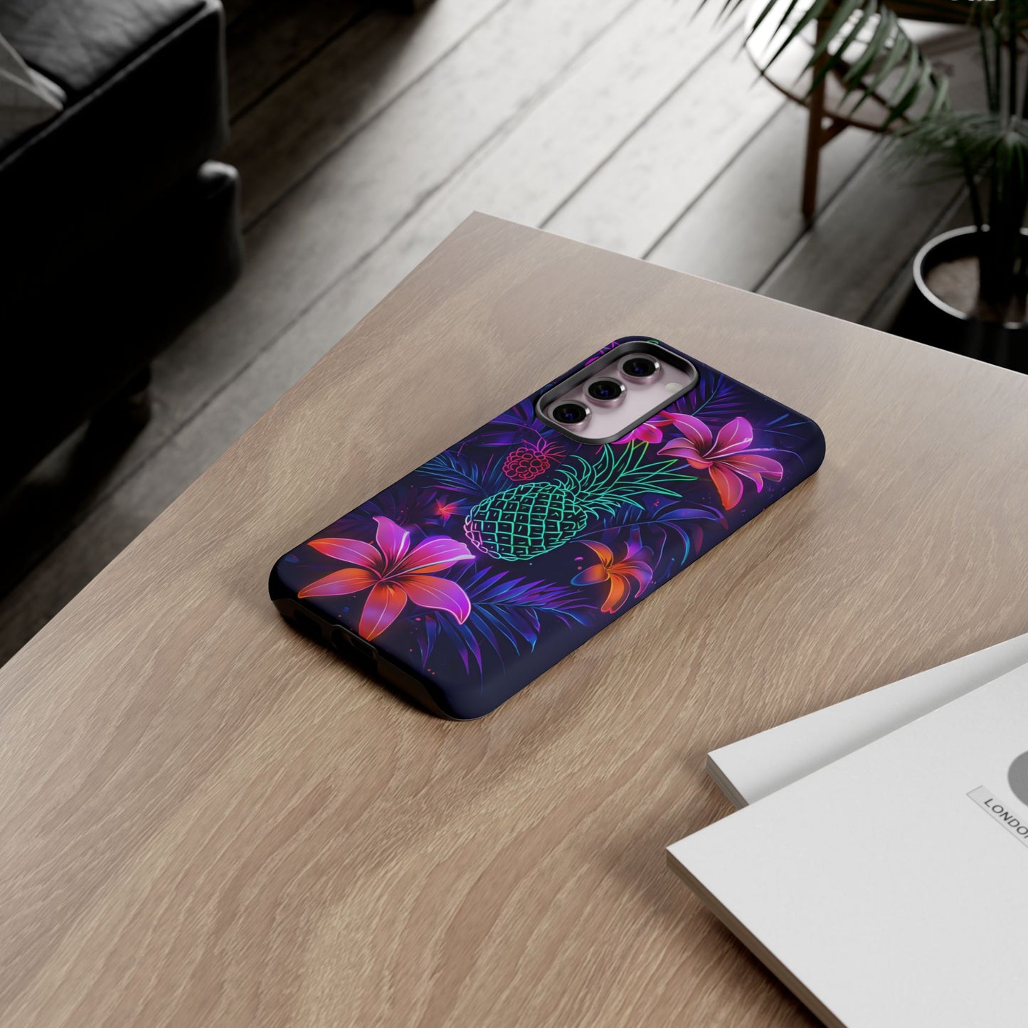 Tough Cases - Tropical Neon Floral iPhone Case