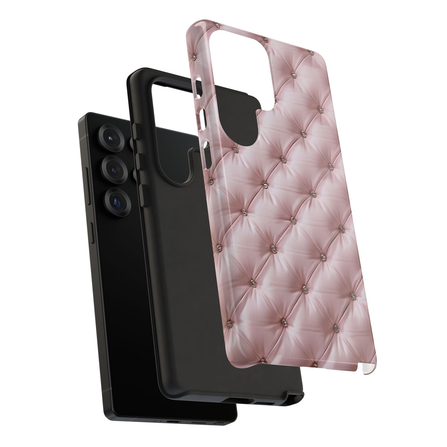 Luxury Pink Quilted Phone Case - Tough Cases for Stylish Protection