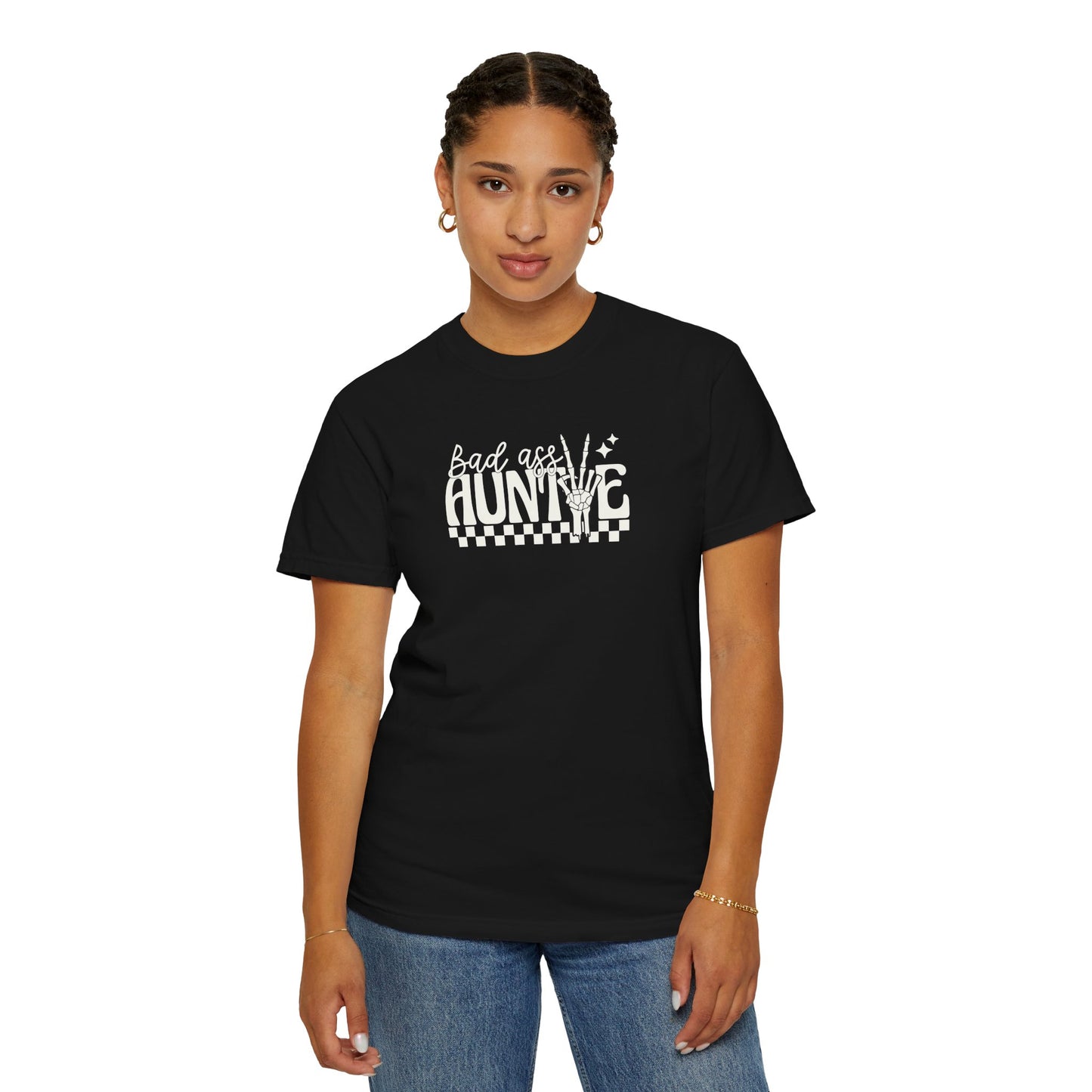 Bad Ass Aunt Unisex Garment-Dyed T-Shirt - Comfortable and Stylish Gift for Aunts
