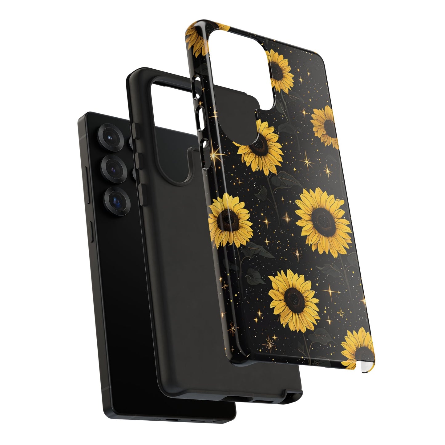 Sunflower Galaxy Tough Case - Durable Phone Cover with Floral Design