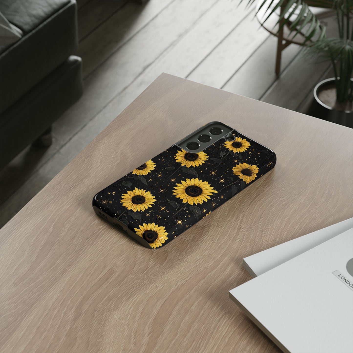 Sunflower Galaxy Tough Case - Durable Phone Cover with Floral Design