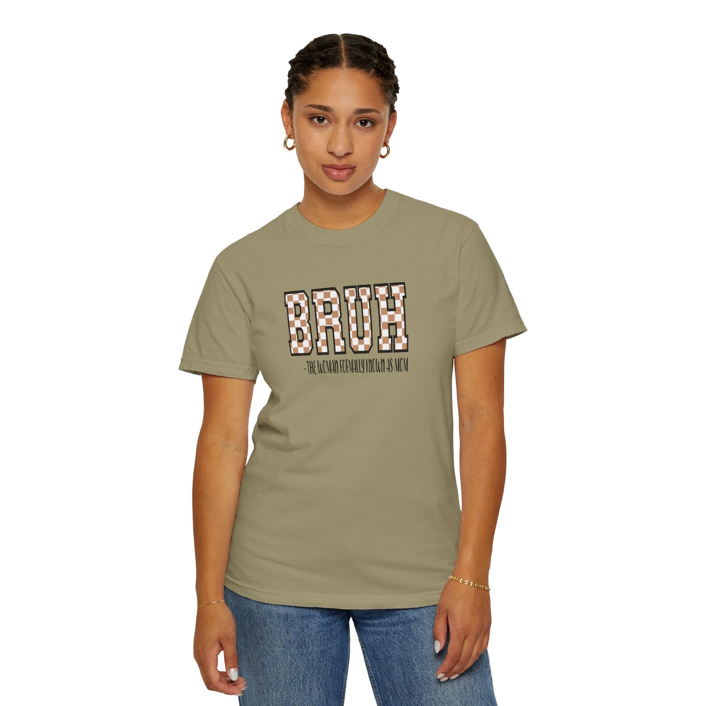 Unisex Garment-Dyed T-Shirt with 'BRUH' Design - Casual Style for Everyday Wear