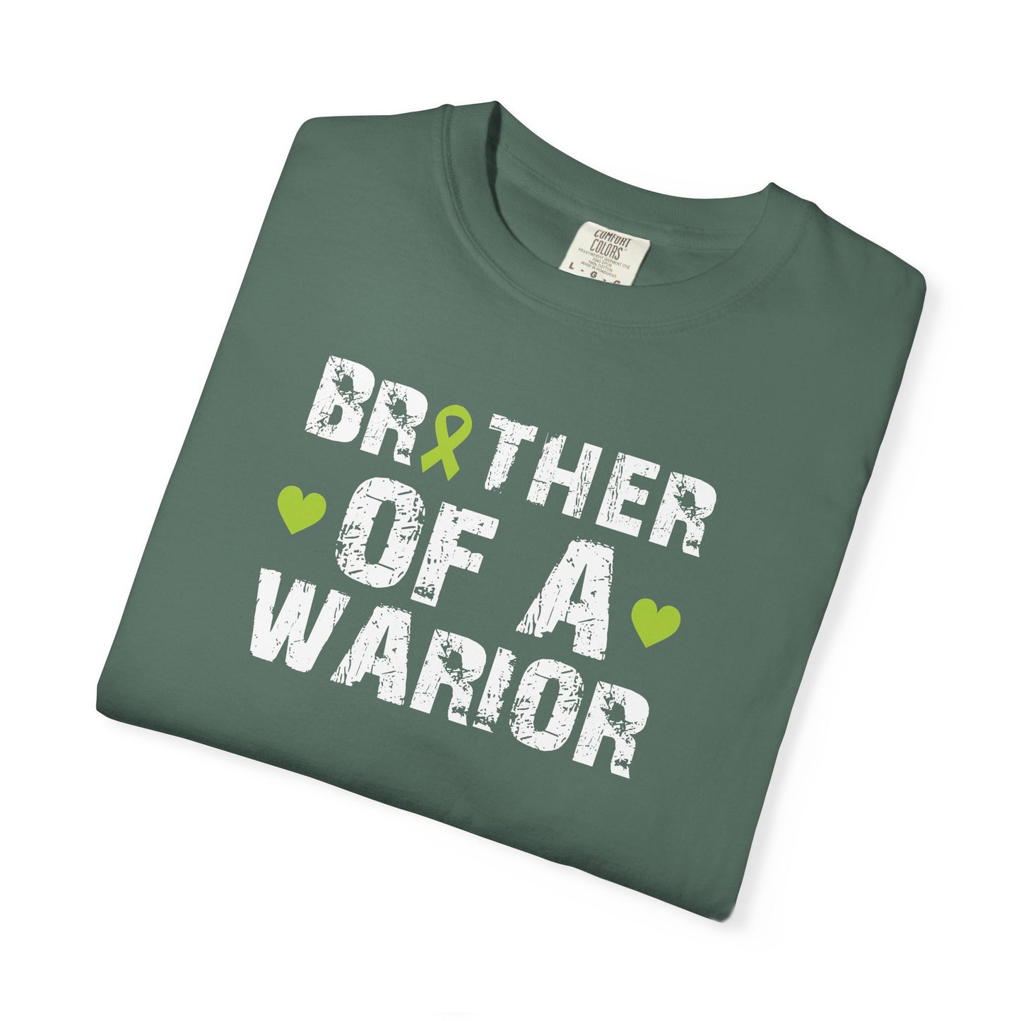 Brother of a Warrior T-Shirt, Garment-Dyed Tee, Support Cancer Awareness, Unisex Shirt, Gift for Brothers, Comfortable Everyday Wear