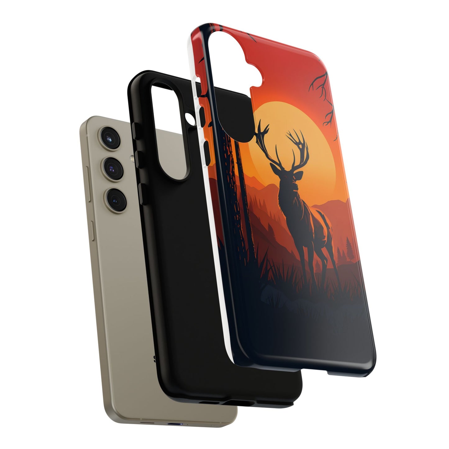 Wildlife Phone Case - Stag and Sunset Design for Nature Lovers