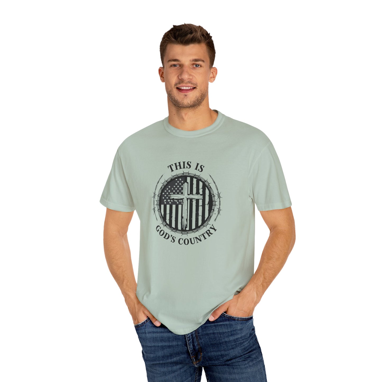 Unisex God’s Country Graphic T-Shirt - Patriotic Design