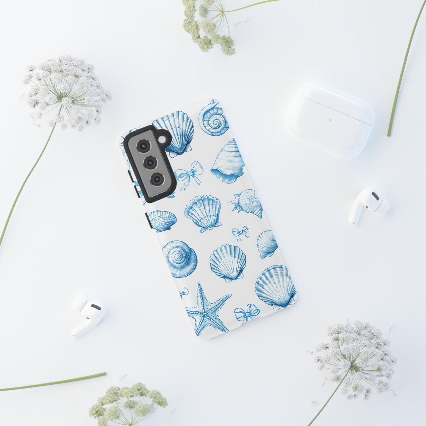 Coquette-Coastal Ocean-Themed Phone Case - Seashell and Starfish Design