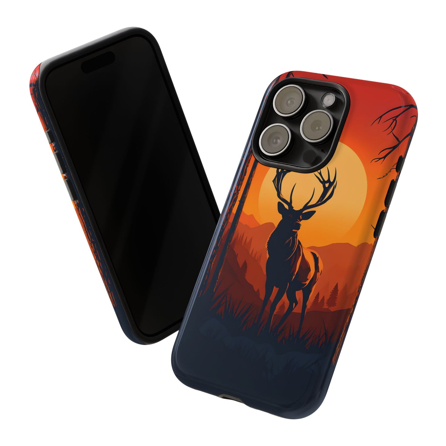 Wildlife Phone Case - Stag and Sunset Design for Nature Lovers