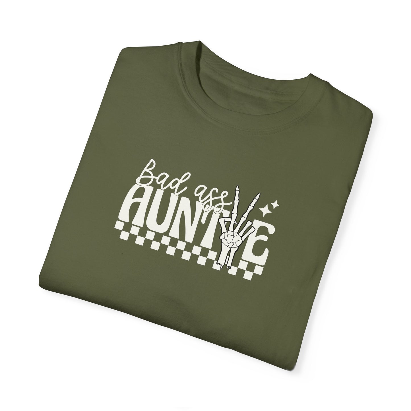 Bad Ass Aunt Unisex Garment-Dyed T-Shirt - Comfortable and Stylish Gift for Aunts