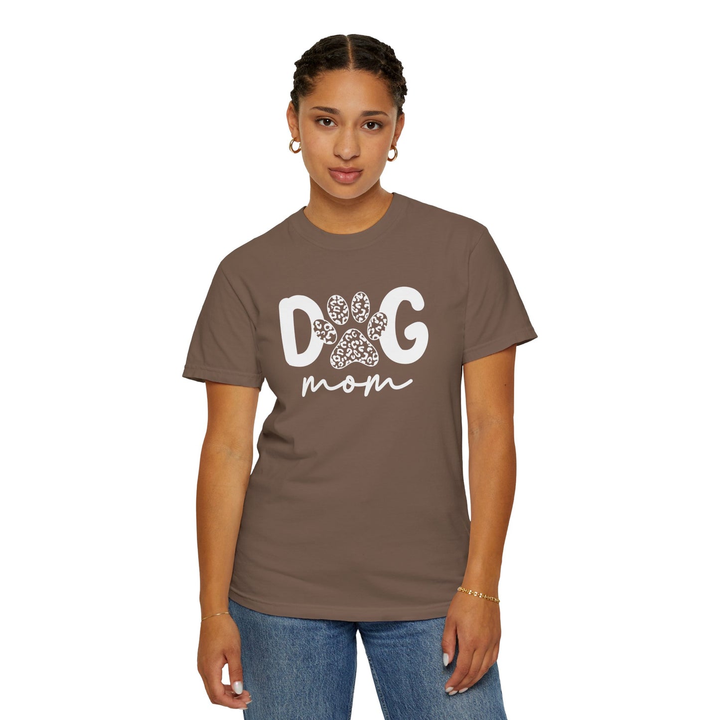 Dog Mom Unisex Garment-Dyed T-Shirt | Cute Pet Lover Tee