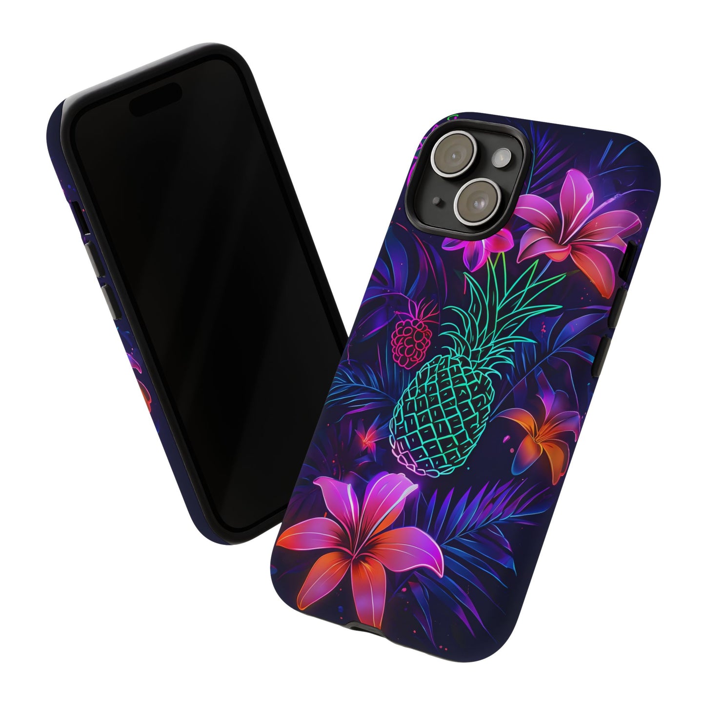 Tough Cases - Tropical Neon Floral iPhone Case
