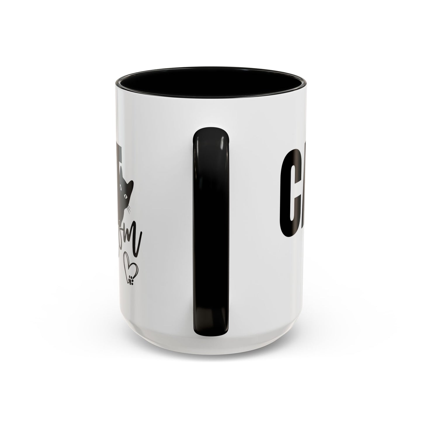 Cat Mom Accent 15oz Coffee Mug – Perfect Gift for Cat Lovers
