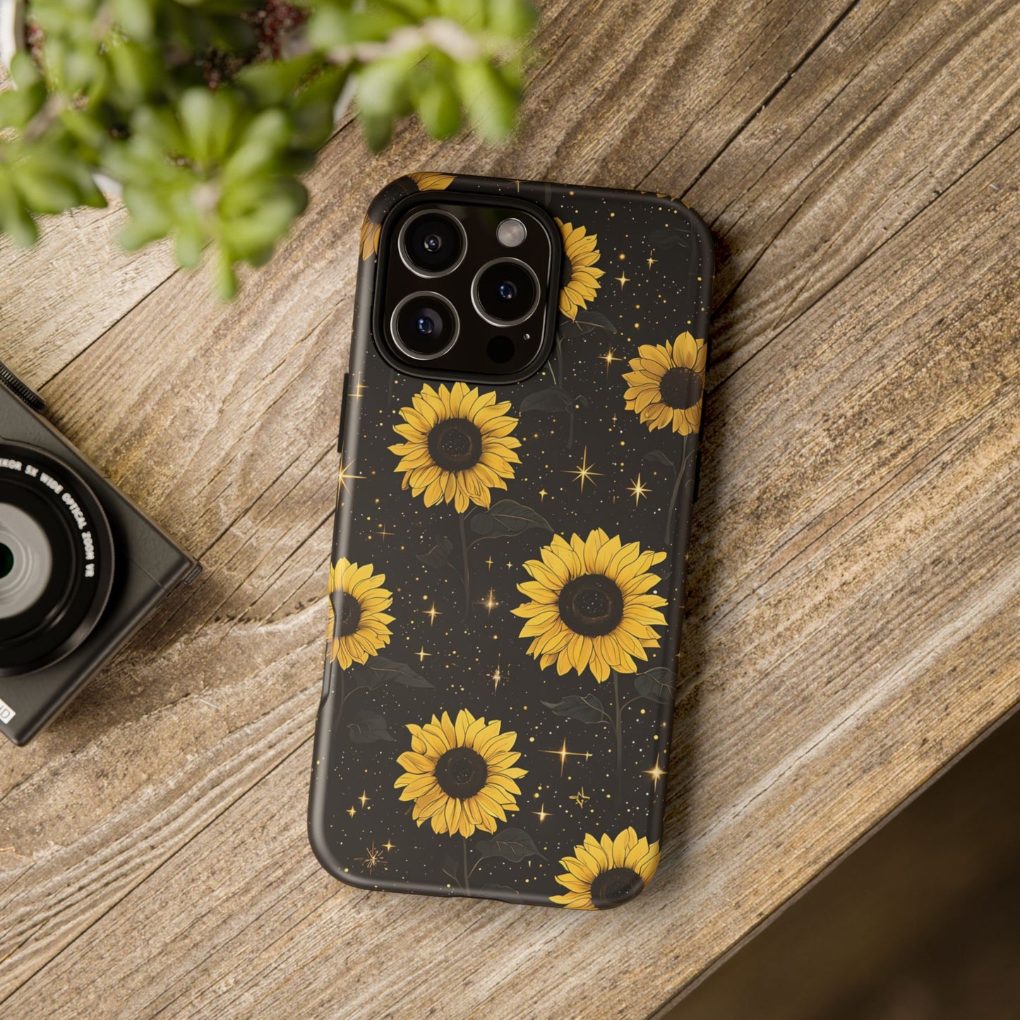 Sunflower Galaxy Tough Case - Durable Phone Cover with Floral Design
