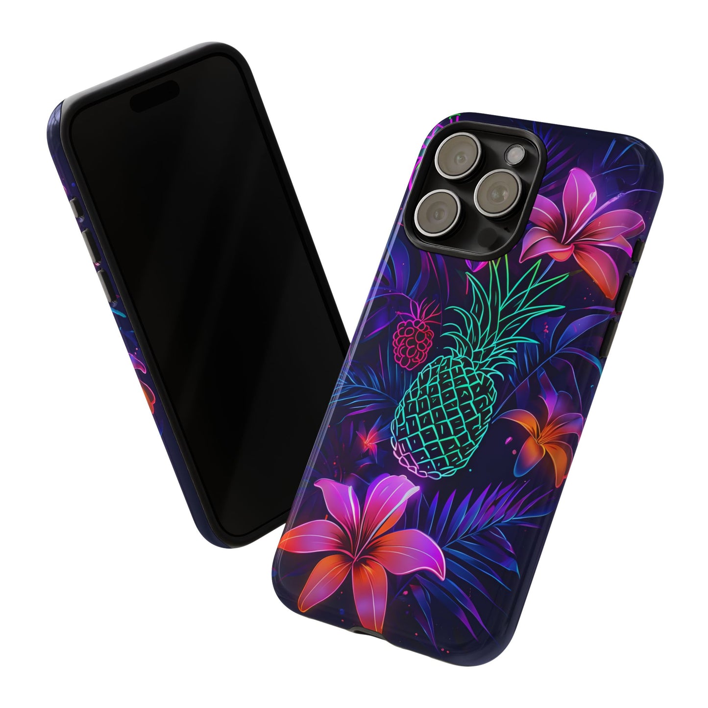 Tough Cases - Tropical Neon Floral iPhone Case