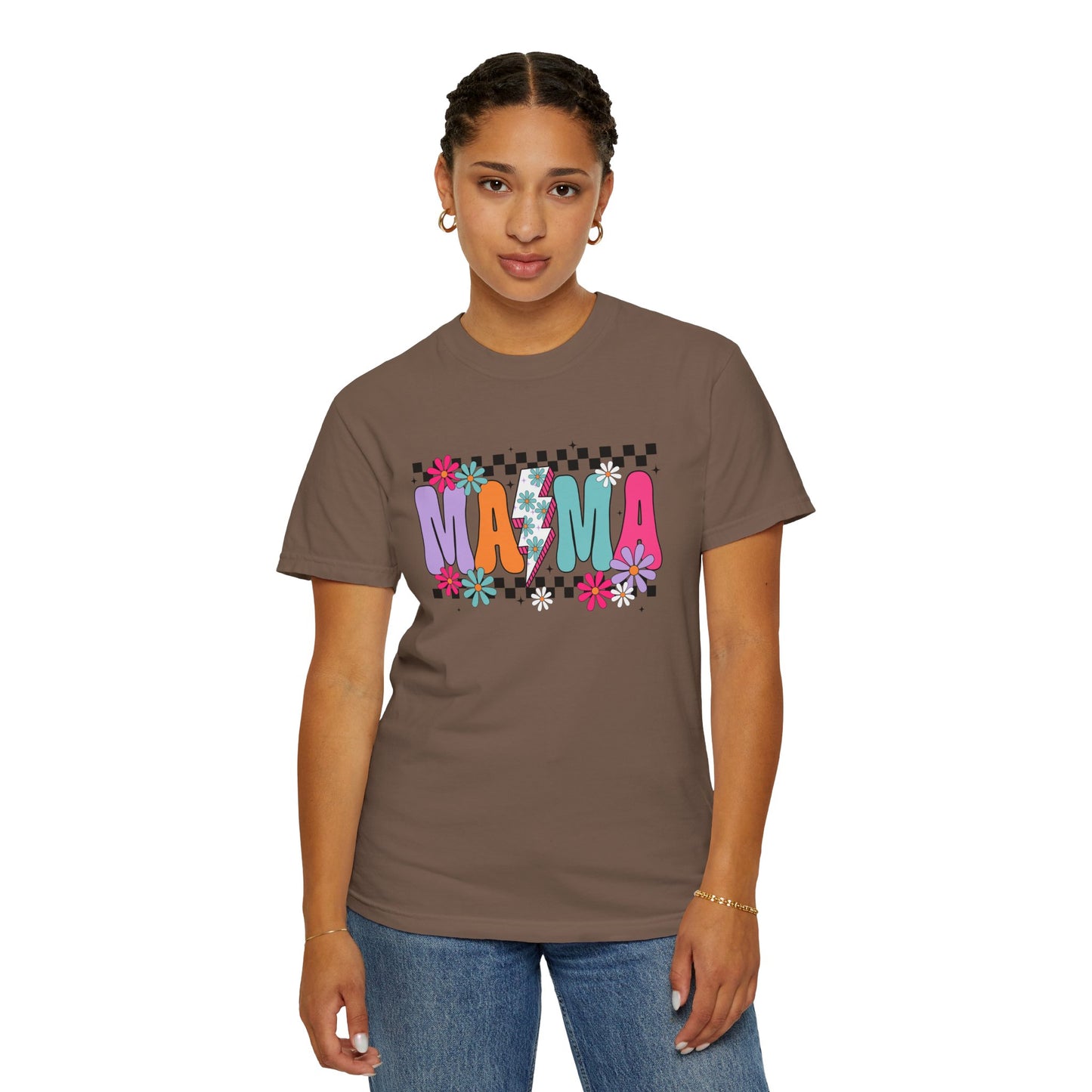 Colorful Mama Graphic T-Shirt for Moms - Unisex Garment-Dyed Tee