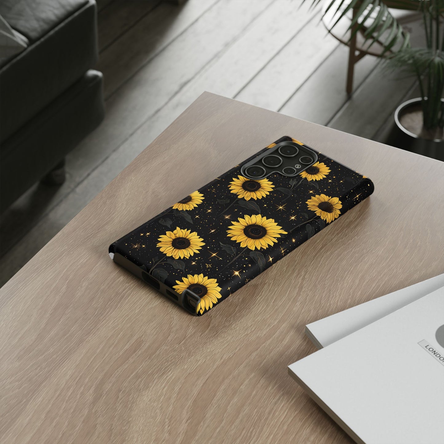 Sunflower Galaxy Tough Case - Durable Phone Cover with Floral Design