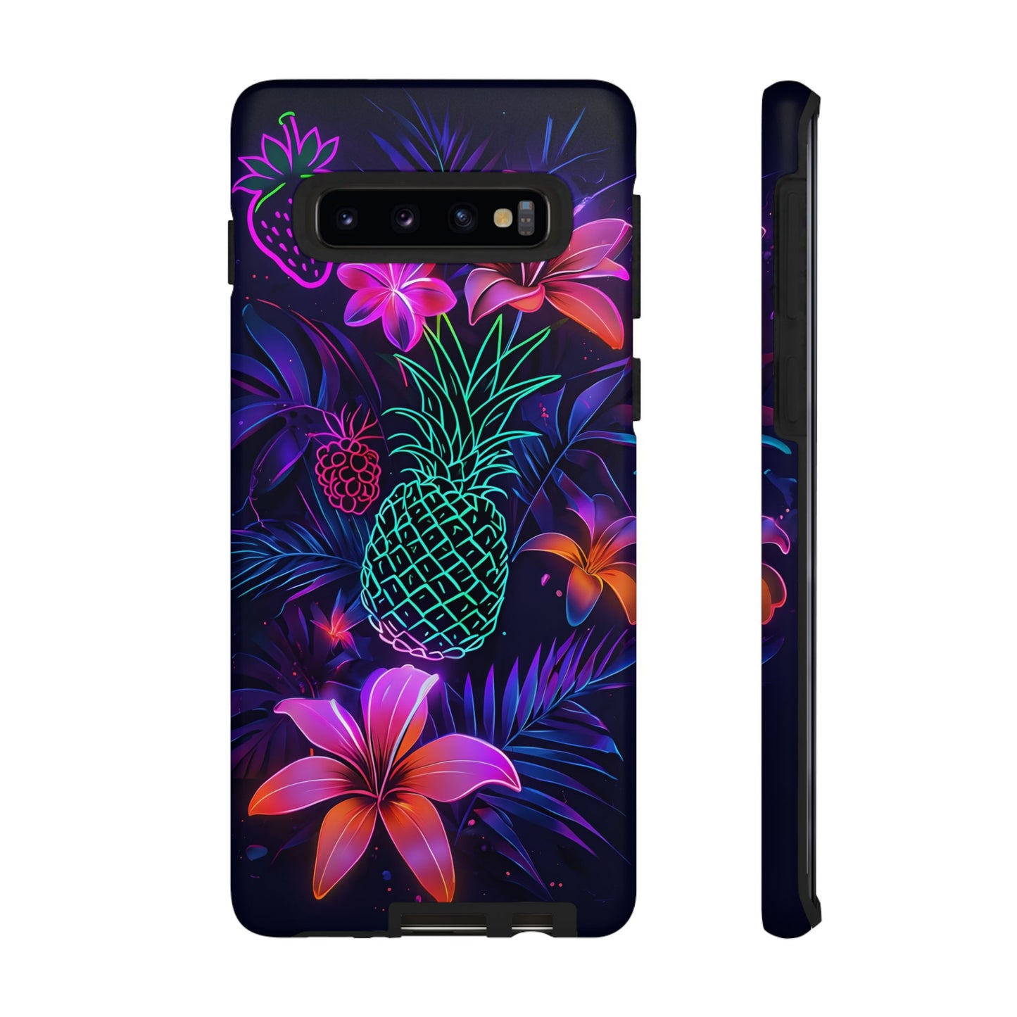 Tough Cases - Tropical Neon Floral iPhone Case