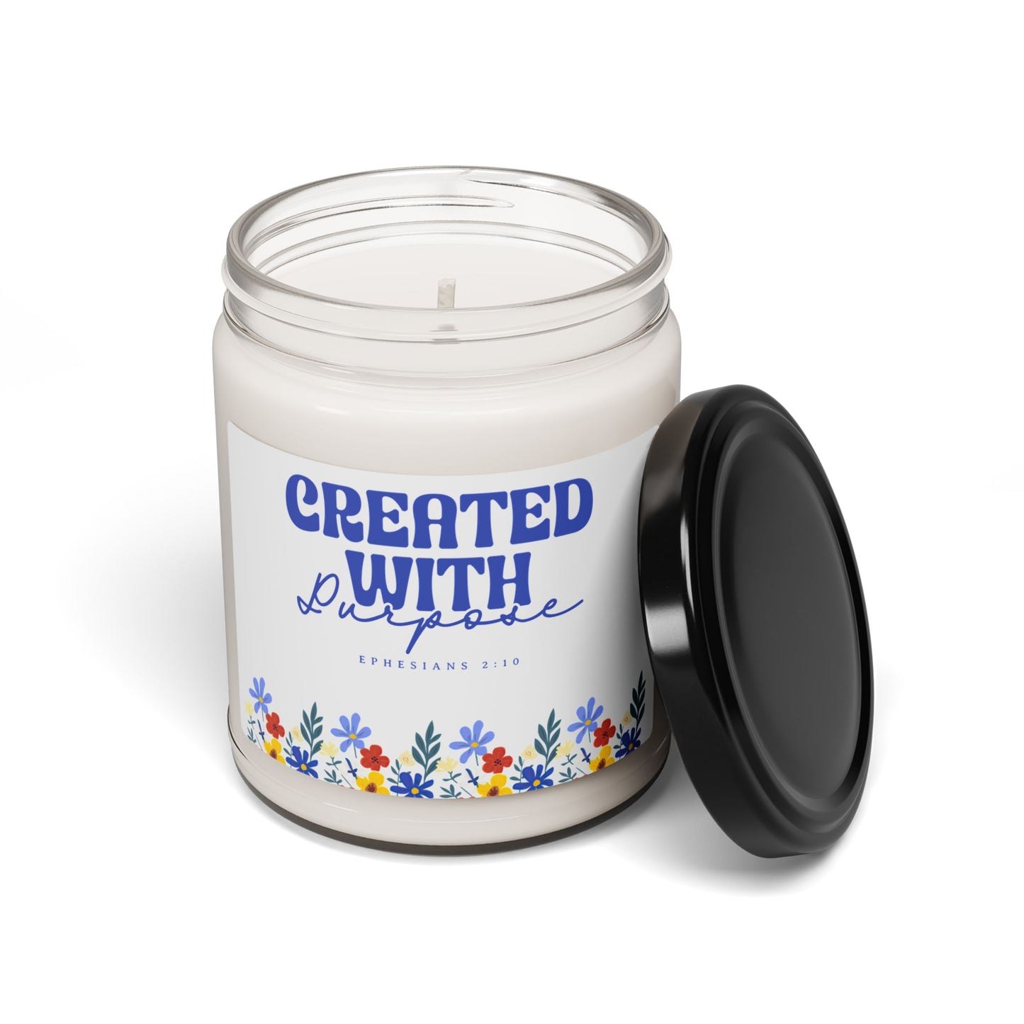 Inspirational Scented Soy Candle - Created With Purpose, 9oz