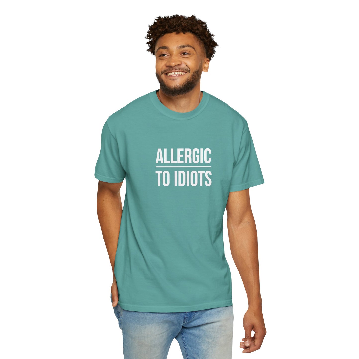 Unisex Allergic to Idiots T-Shirt - Relaxed Fit Cotton Tee