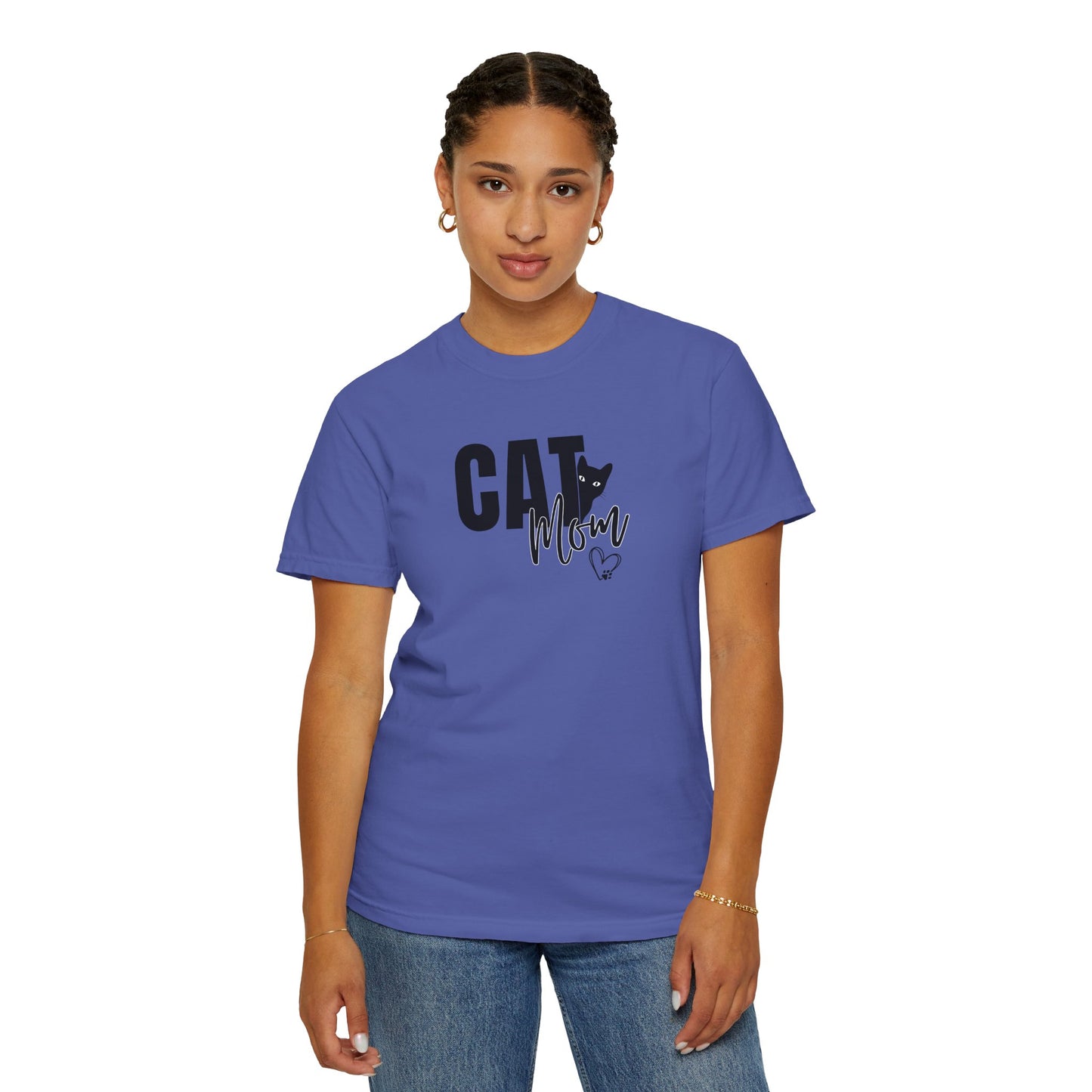 Cat Mom Unisex Garment-Dyed T-Shirt – Perfect Gift for Cat Lovers