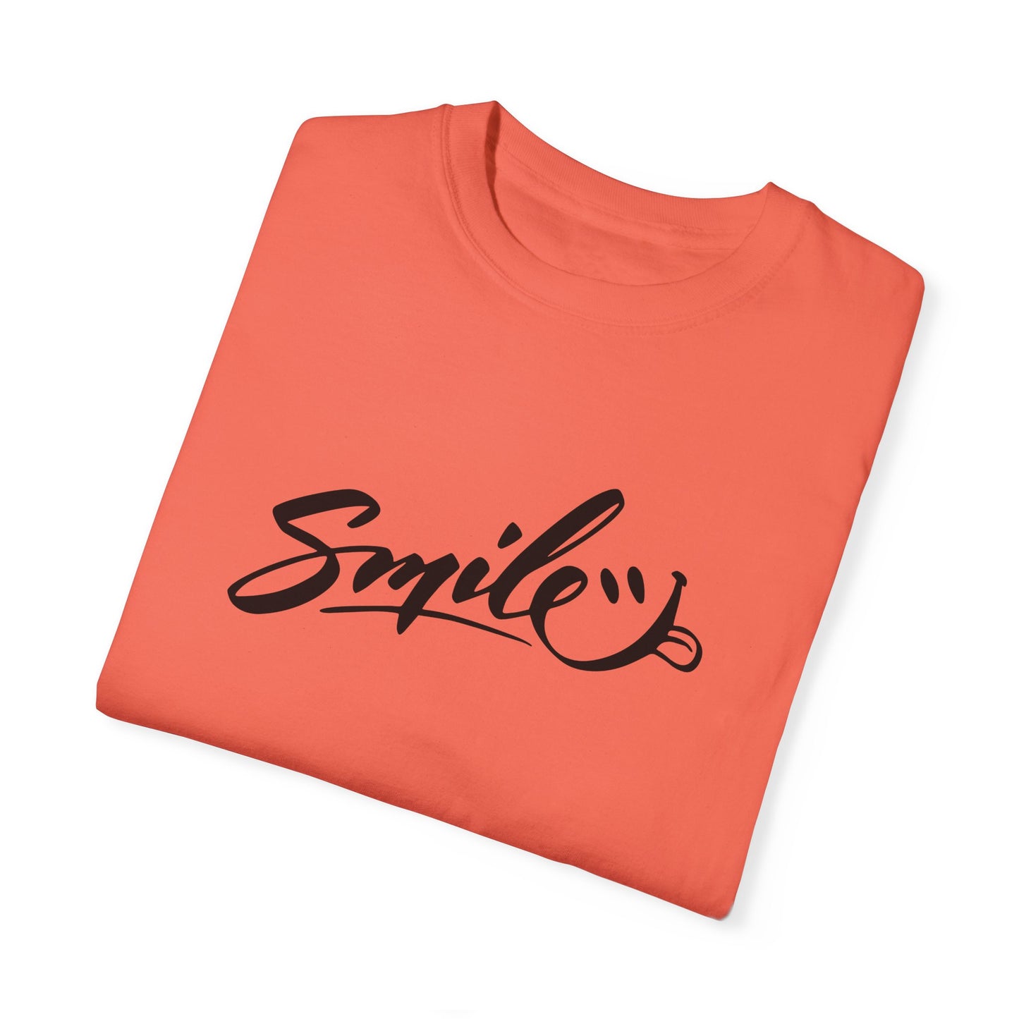 Unisex Smile T-Shirt | Garment-Dyed Cotton Tee for Everyday Joy