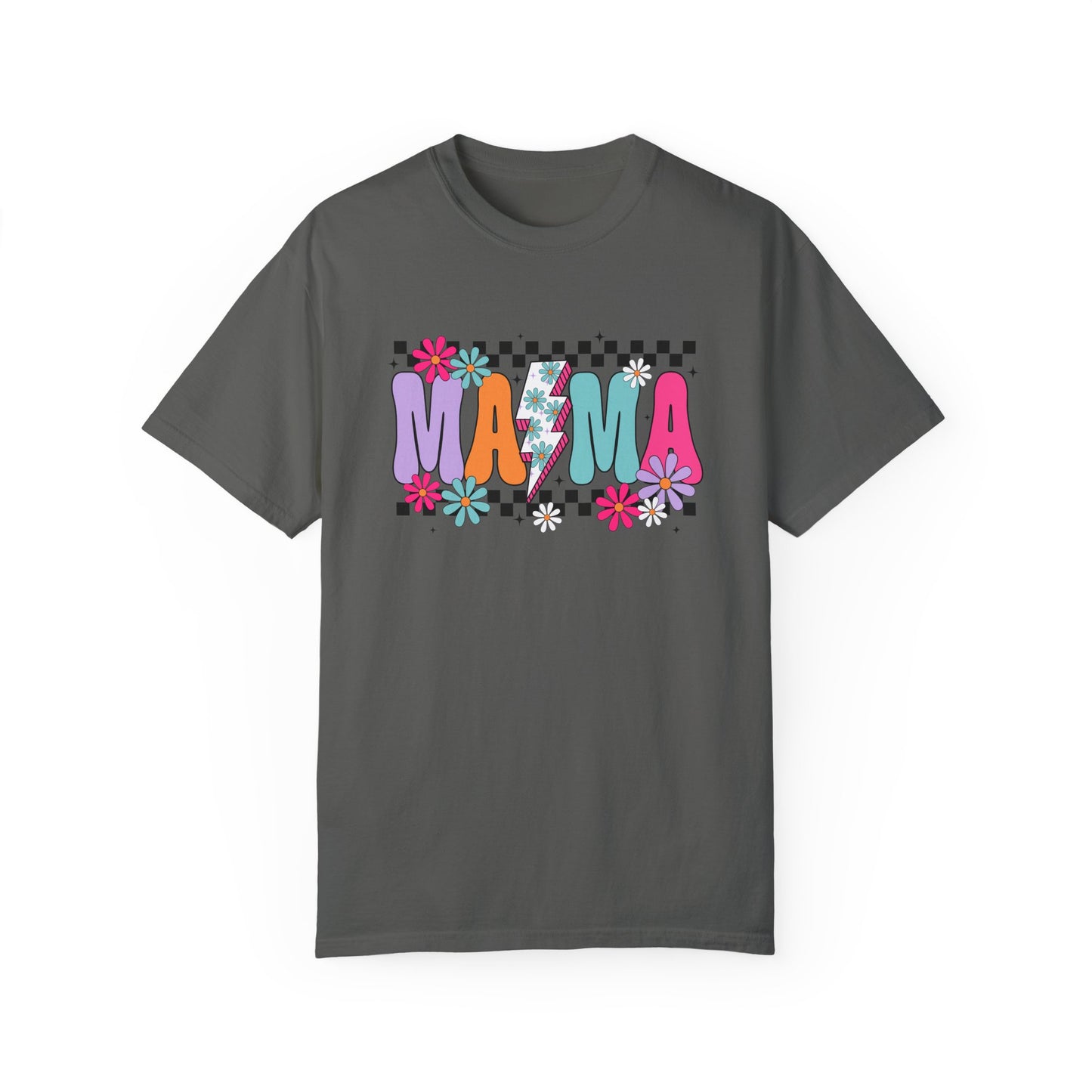 Colorful Mama Graphic T-Shirt for Moms - Unisex Garment-Dyed Tee