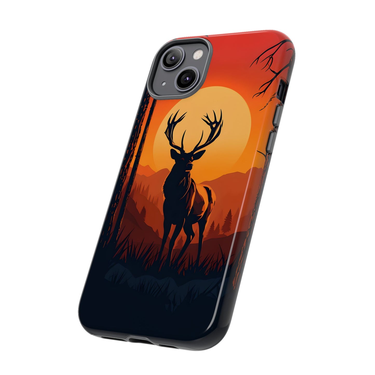 Wildlife Phone Case - Stag and Sunset Design for Nature Lovers