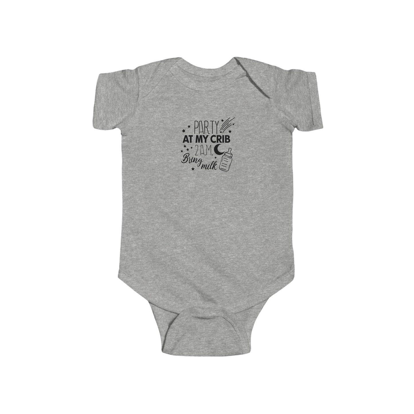 Funny Party Baby Bodysuit - 'Party at My Crib 2 AM'
