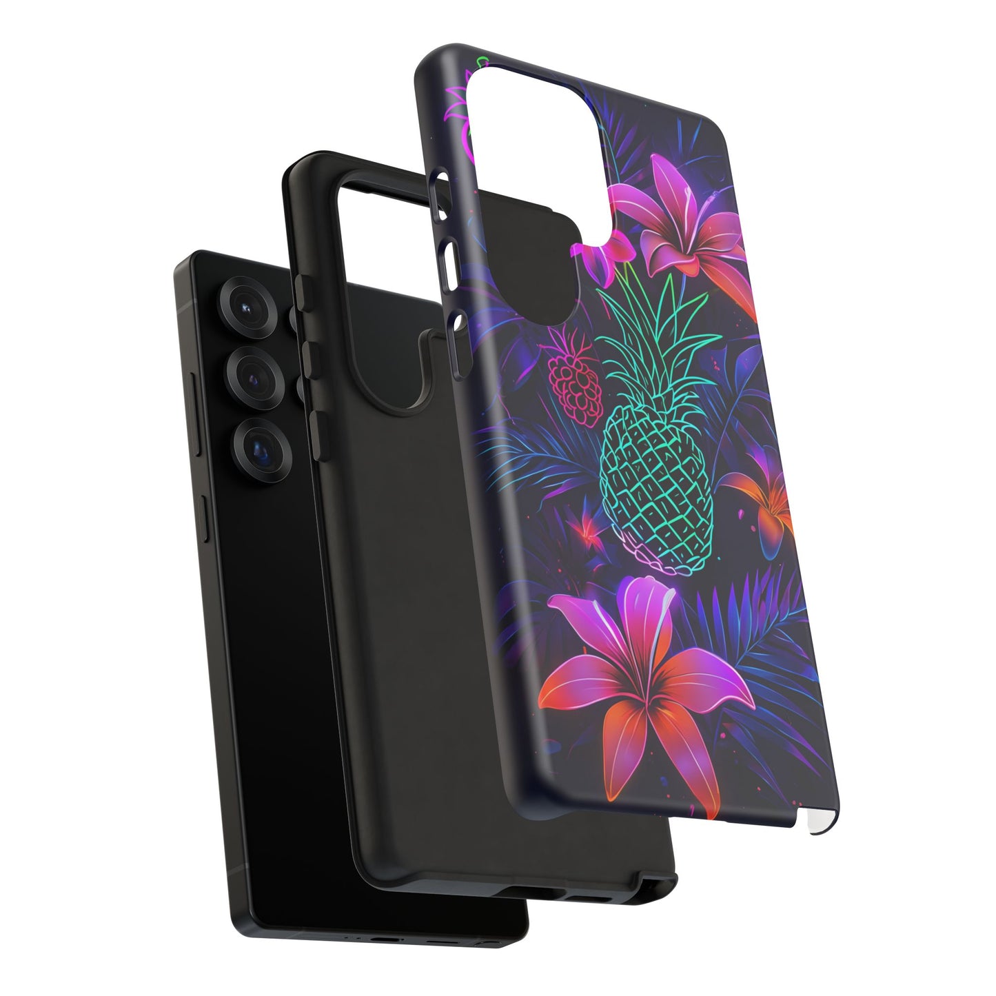 Tough Cases - Tropical Neon Floral iPhone Case