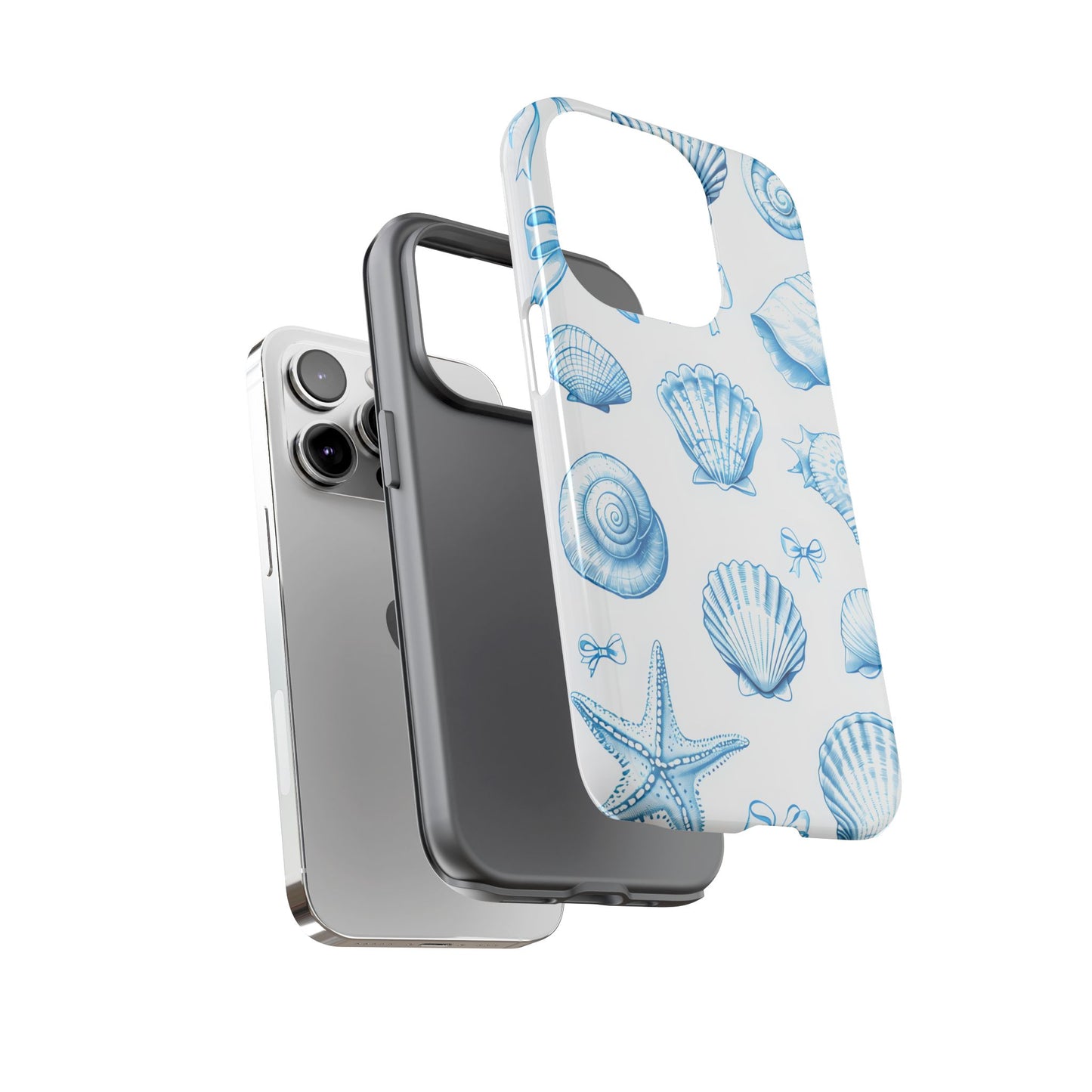 Coquette-Coastal Ocean-Themed Phone Case - Seashell and Starfish Design