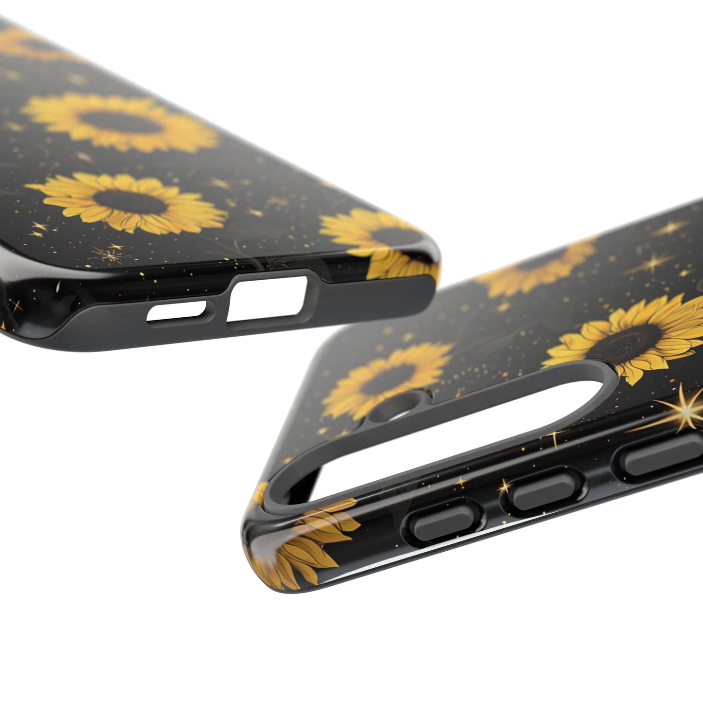 Sunflower Galaxy Tough Case - Durable Phone Cover with Floral Design