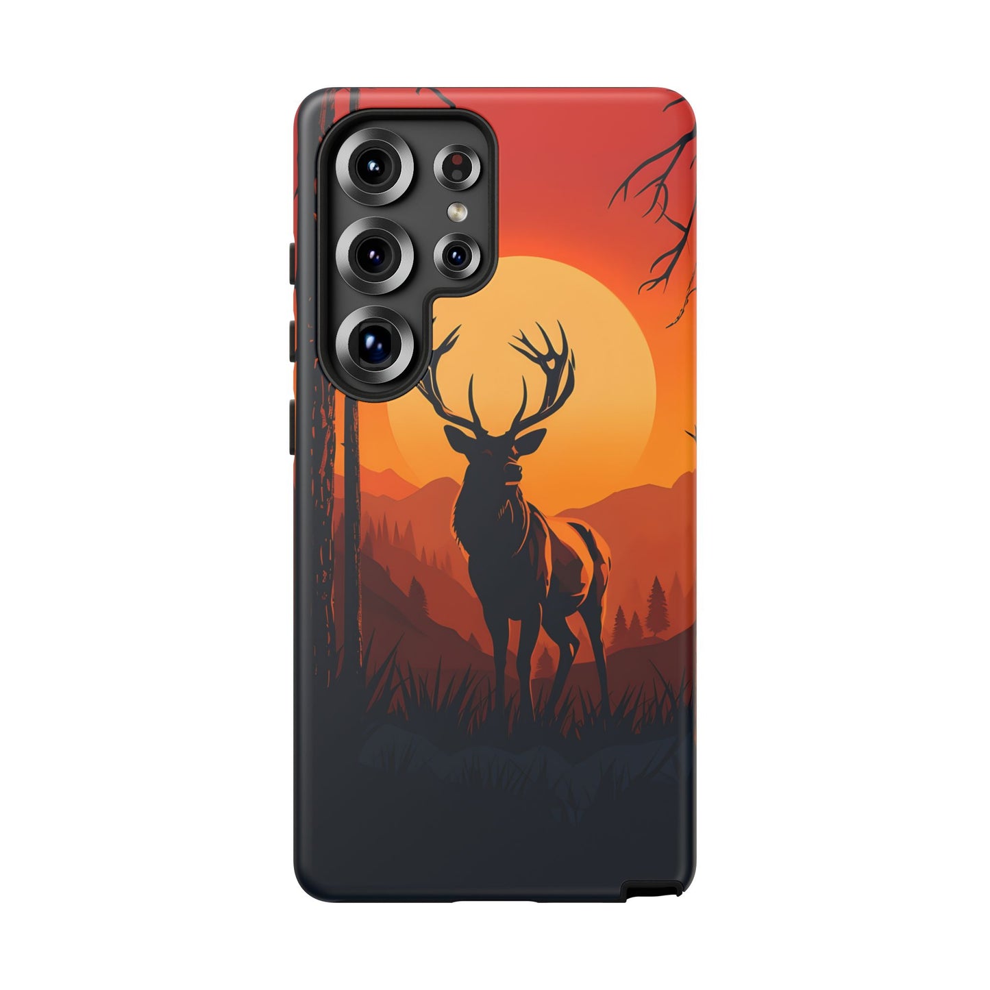 Wildlife Phone Case - Stag and Sunset Design for Nature Lovers