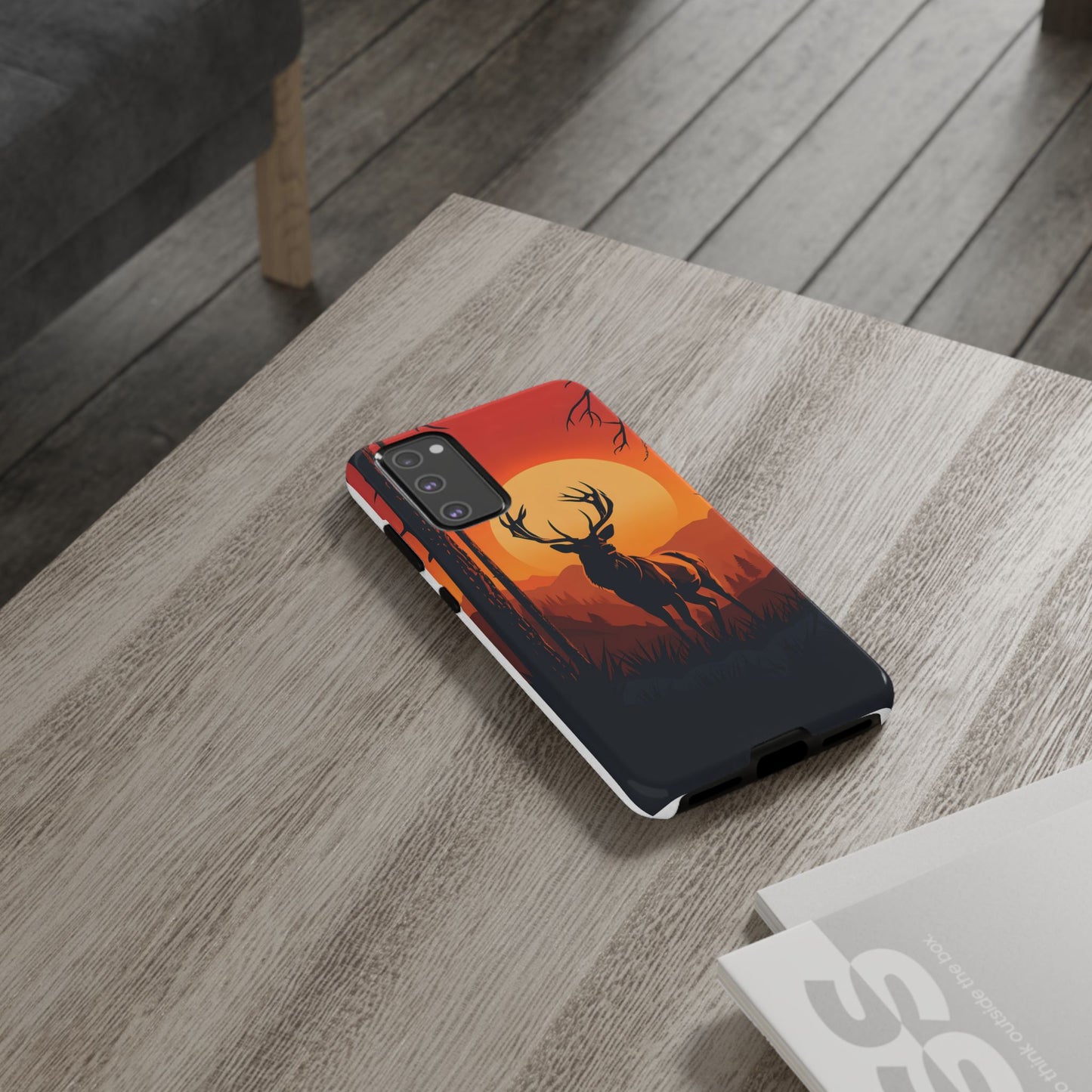 Wildlife Phone Case - Stag and Sunset Design for Nature Lovers
