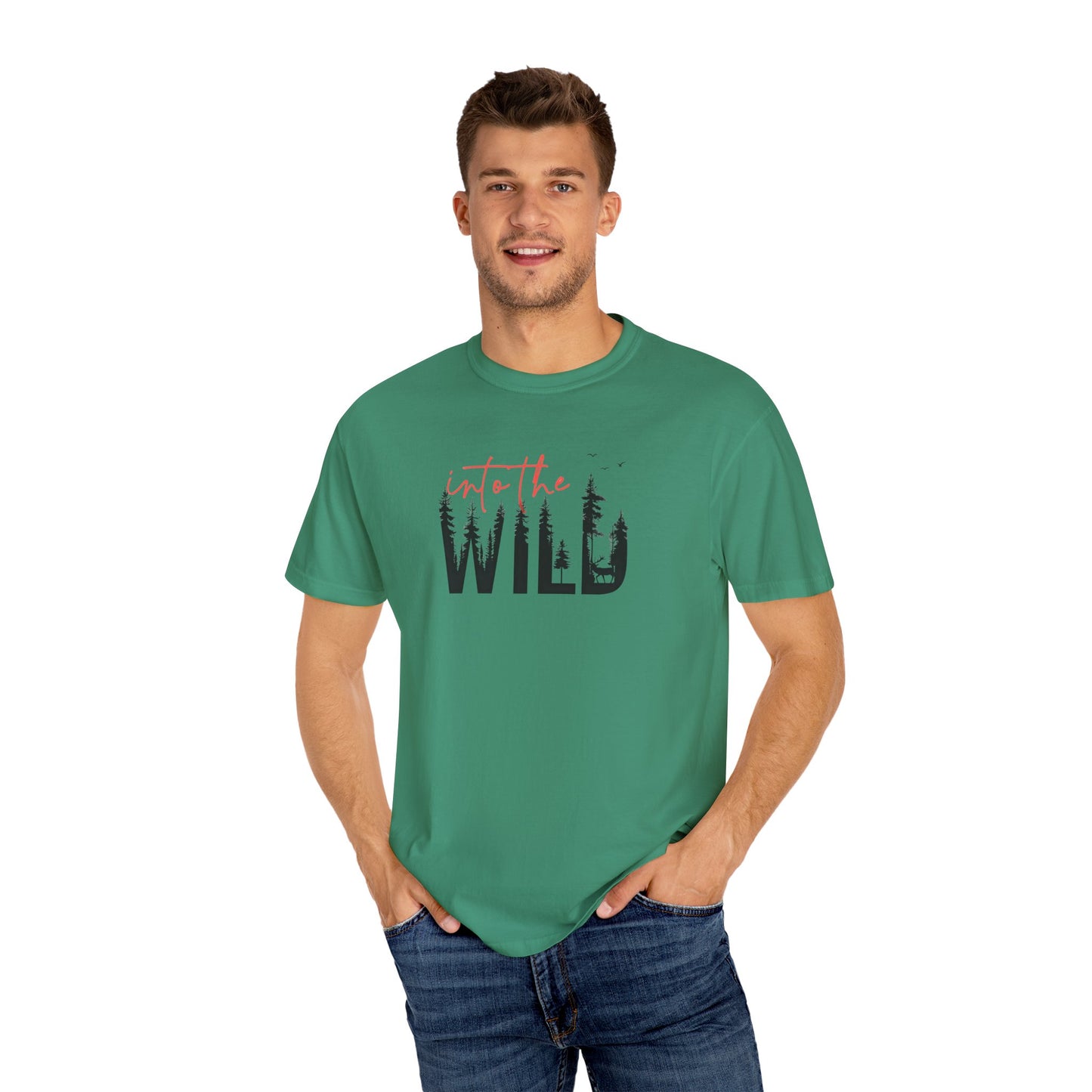 Into The Wild Unisex Garment-Dyed T-Shirt - Adventure Ready Tee