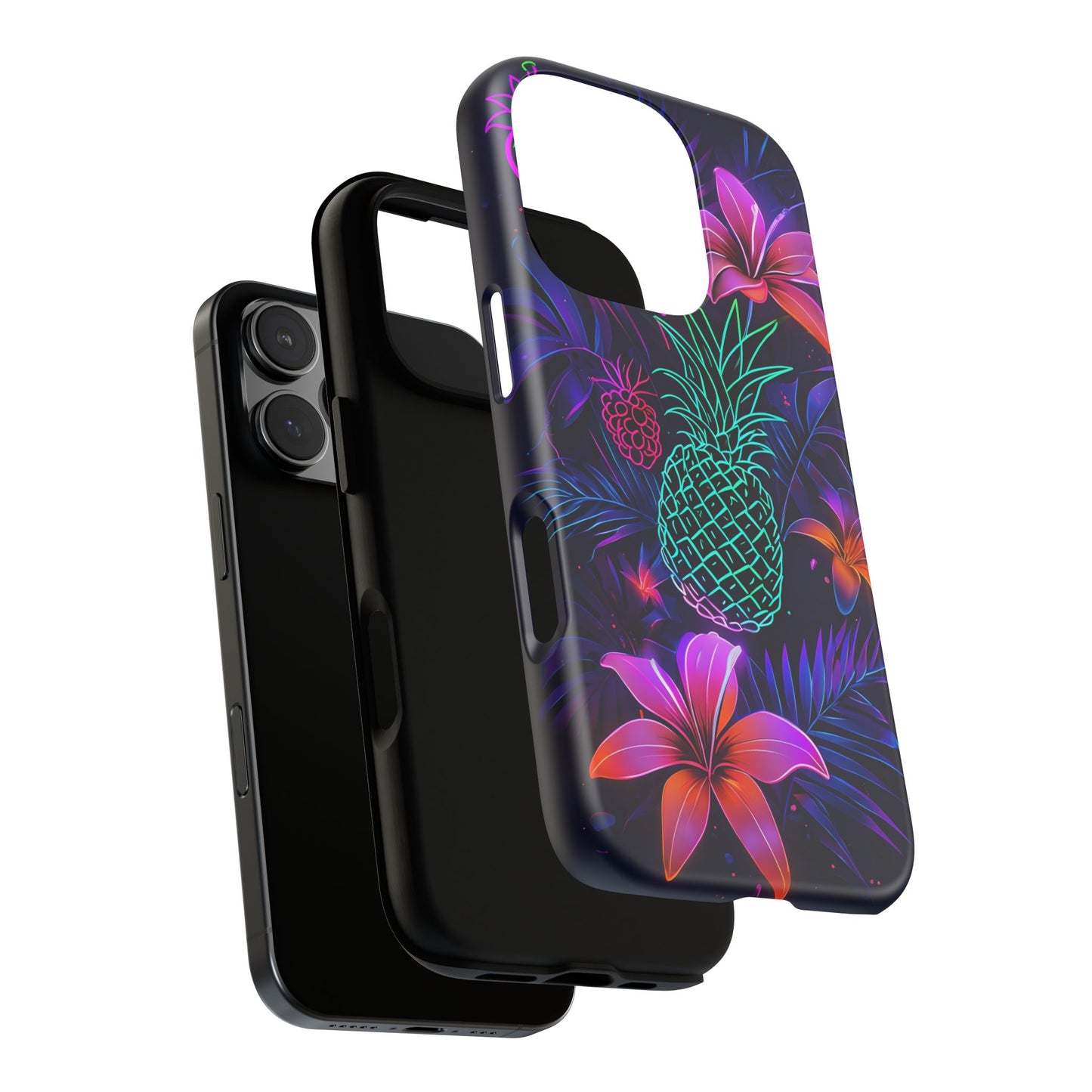 Tough Cases - Tropical Neon Floral iPhone Case