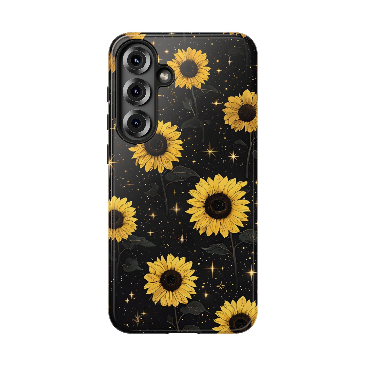 Sunflower Galaxy Tough Case - Durable Phone Cover with Floral Design