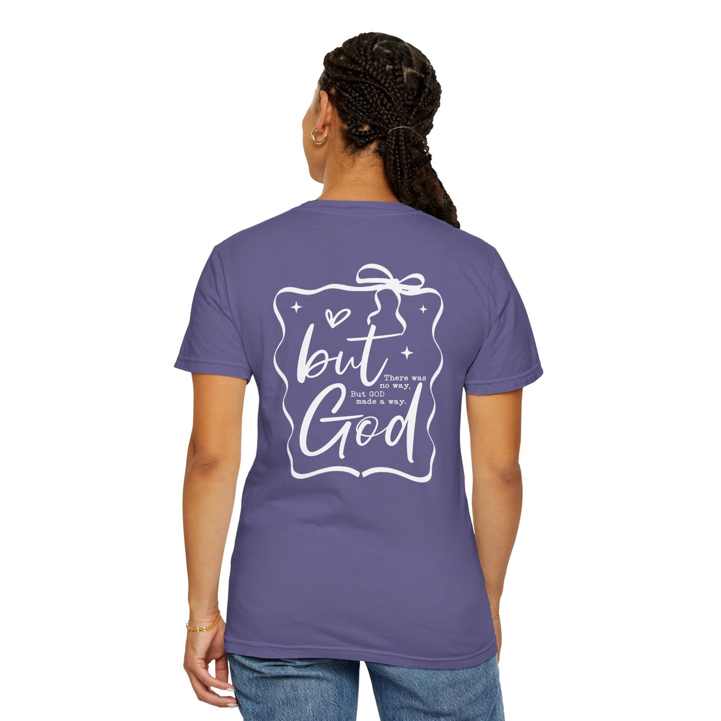 Inspirational T-Shirt with Bow Design – "But God"