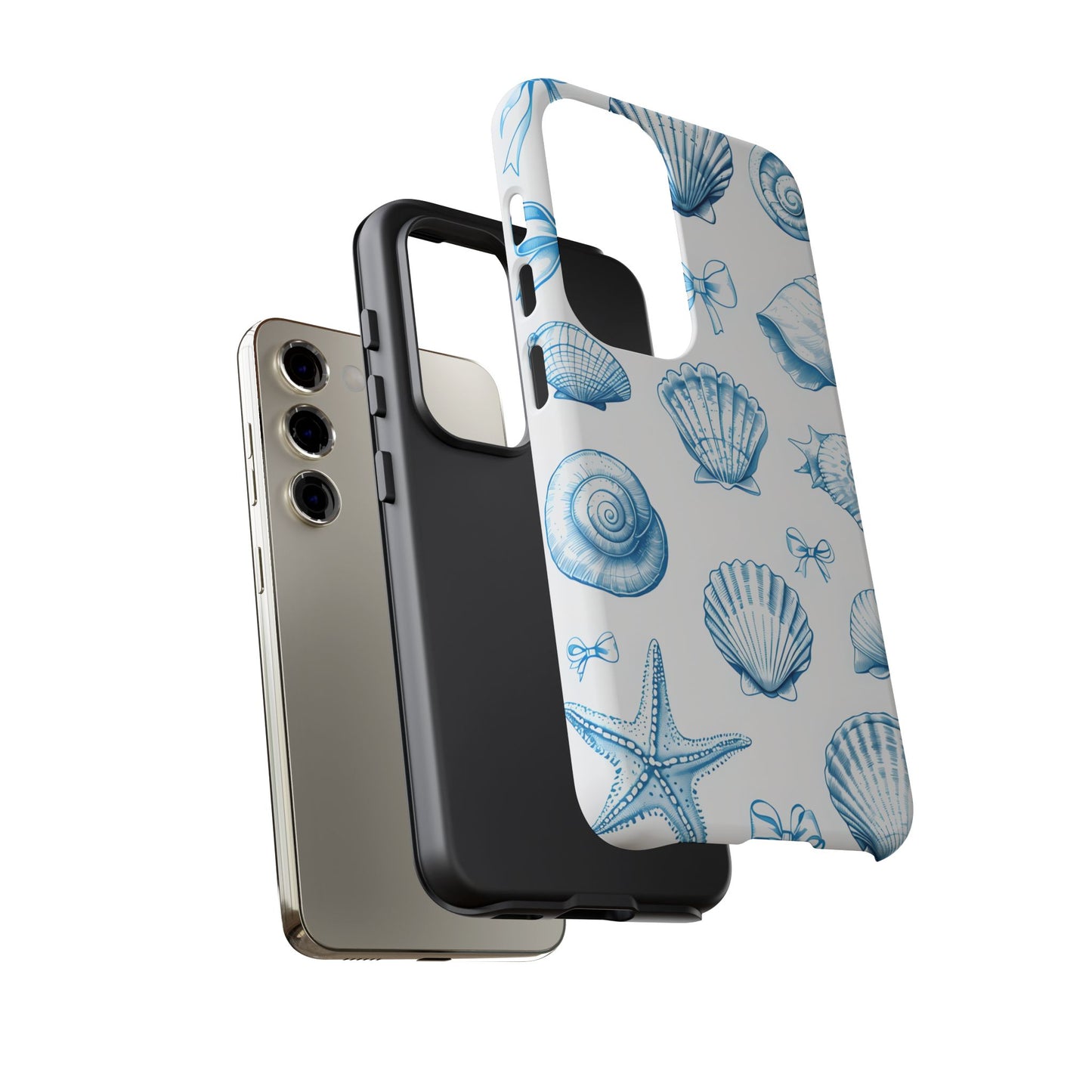Coquette-Coastal Ocean-Themed Phone Case - Seashell and Starfish Design