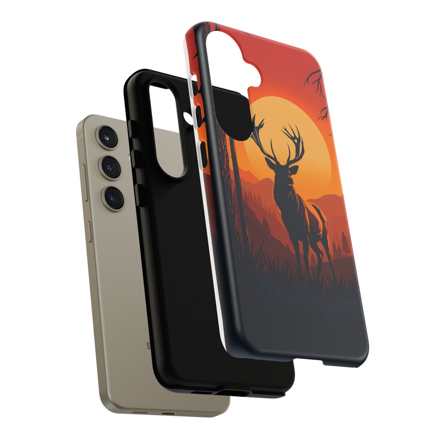 Wildlife Phone Case - Stag and Sunset Design for Nature Lovers