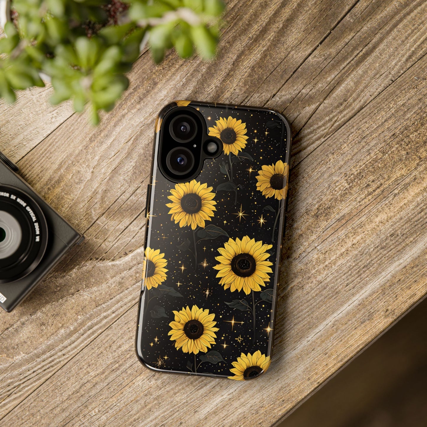 Sunflower Galaxy Tough Case - Durable Phone Cover with Floral Design