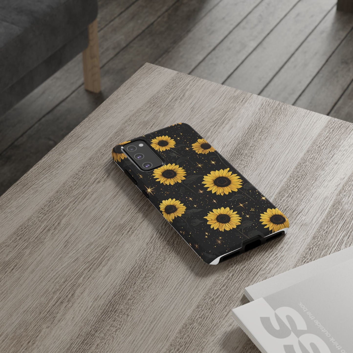 Sunflower Galaxy Tough Case - Durable Phone Cover with Floral Design
