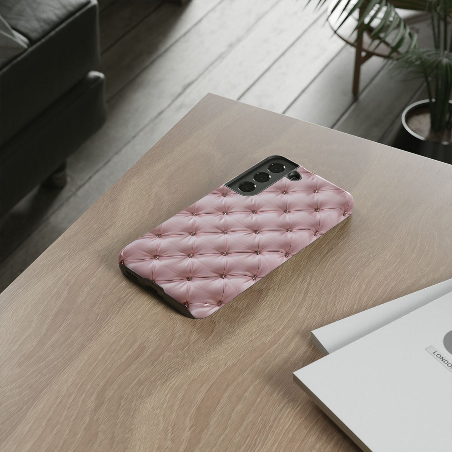 Luxury Pink Quilted Phone Case - Tough Cases for Stylish Protection