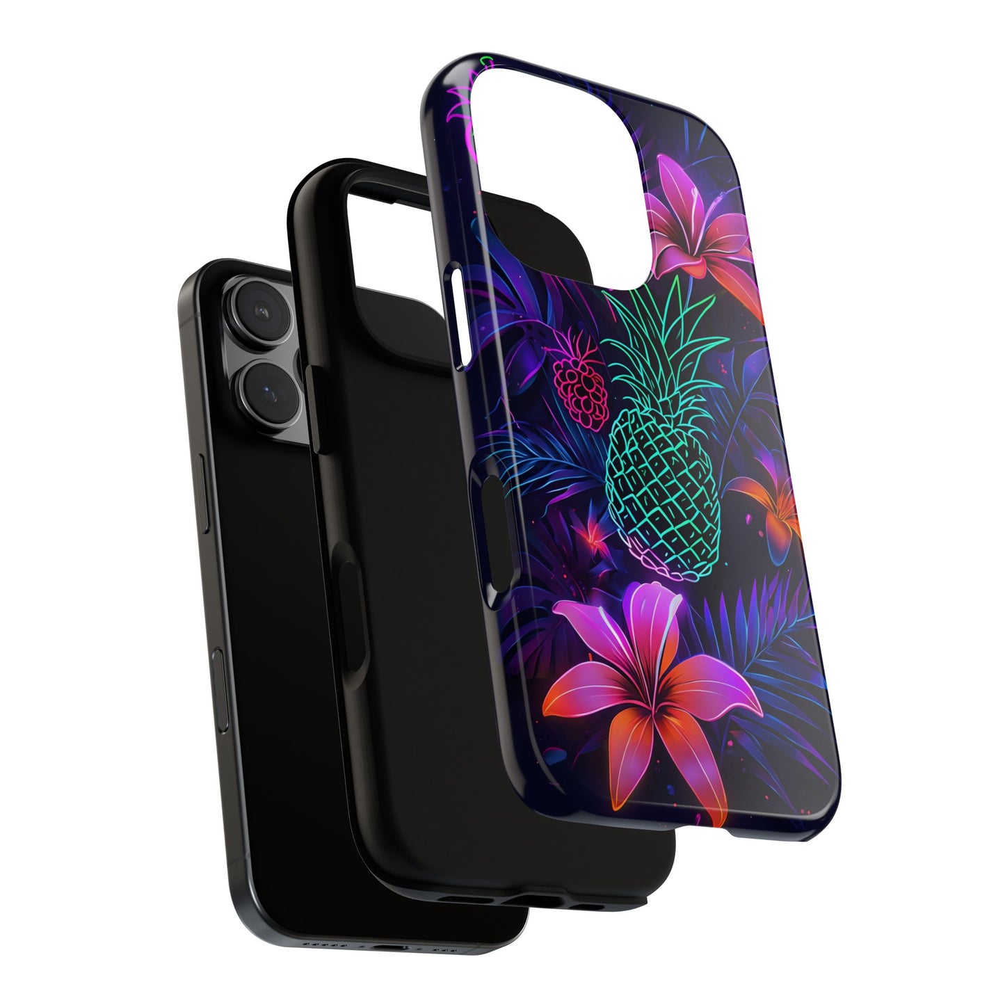 Tough Cases - Tropical Neon Floral iPhone Case