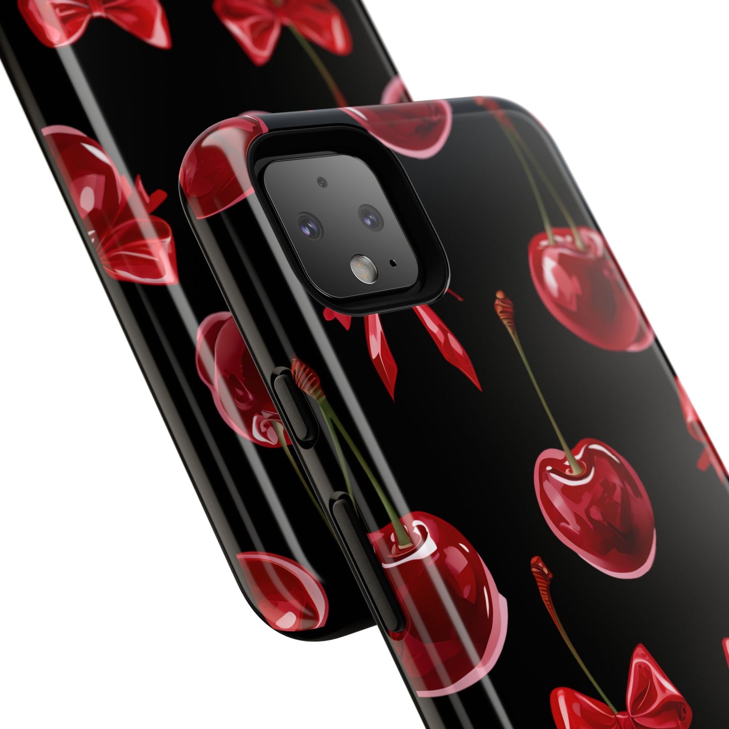 Coquette-Cherry Print Tough Phone Case - Stylish & Durable Protection