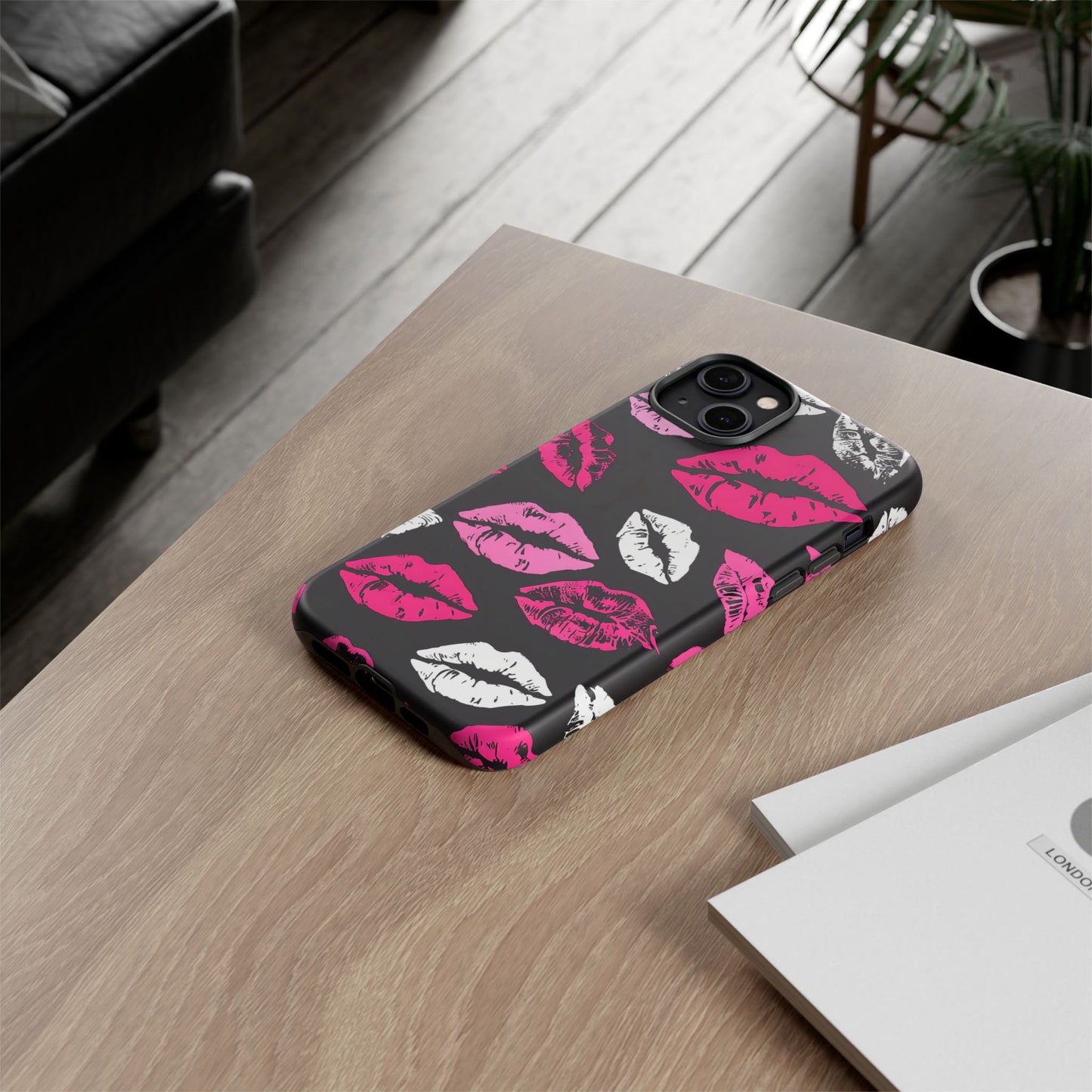 Lips Print iPhone Case - Stylish Tough Phone Cover