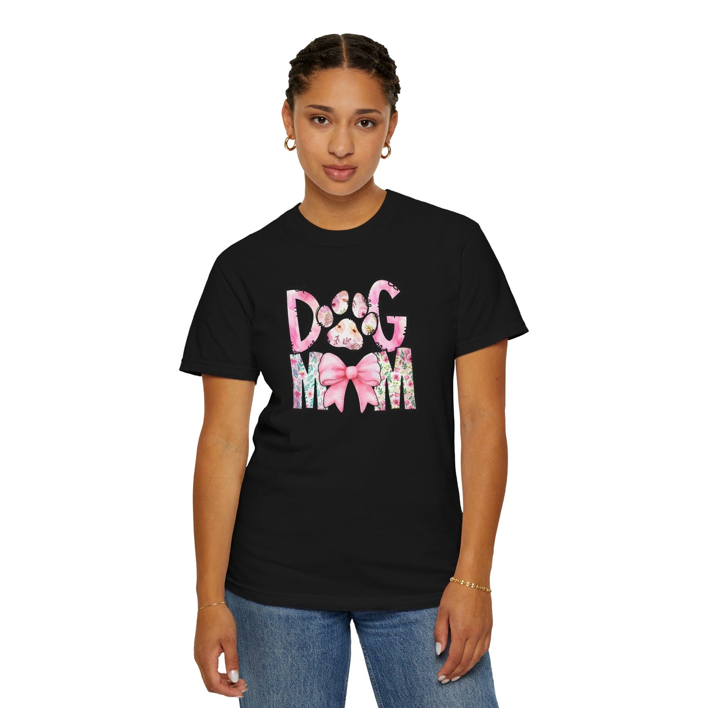 Cute Dog Mom T-Shirt | Garment-Dyed Unisex Tee for Dog Lovers
