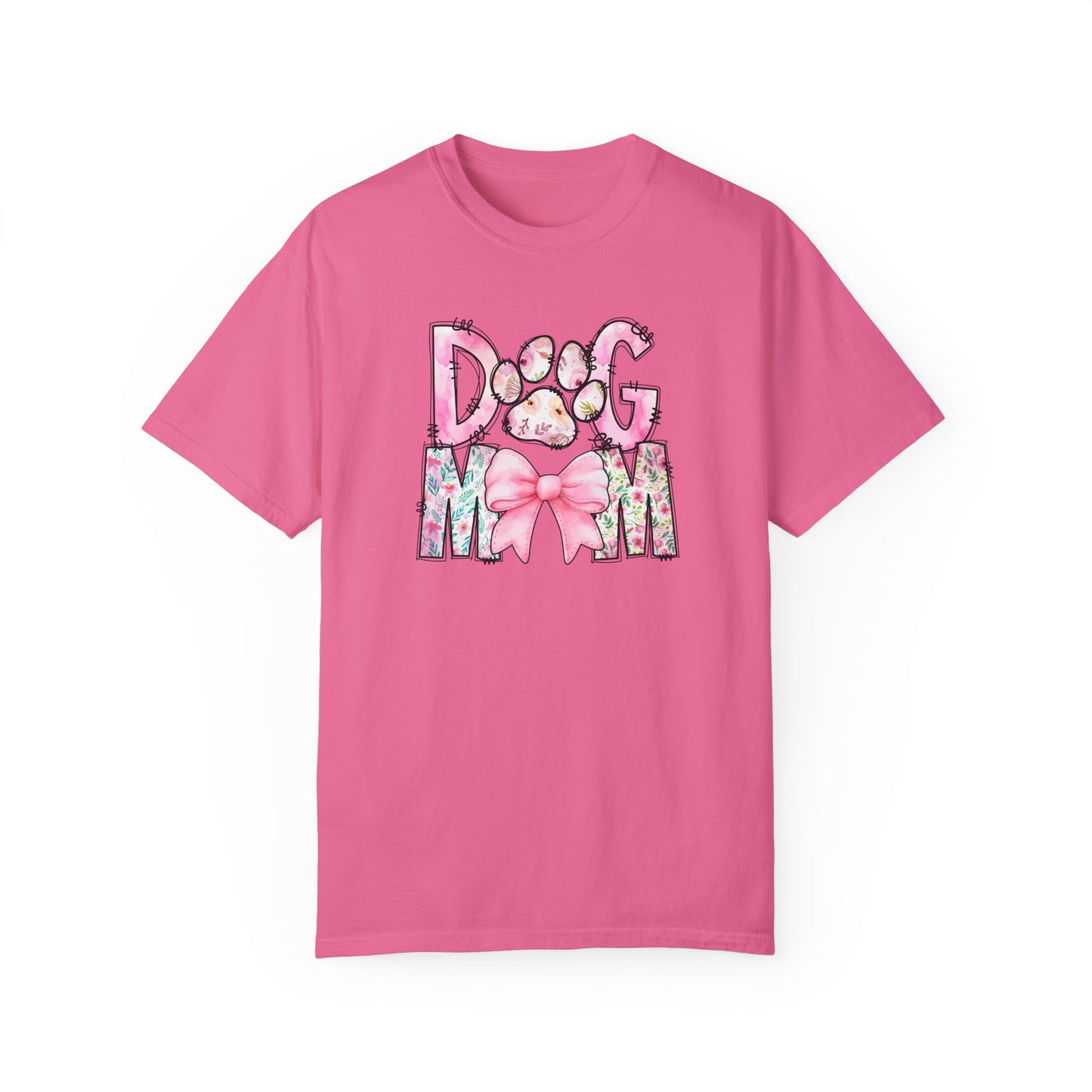Cute Dog Mom T-Shirt | Garment-Dyed Unisex Tee for Dog Lovers