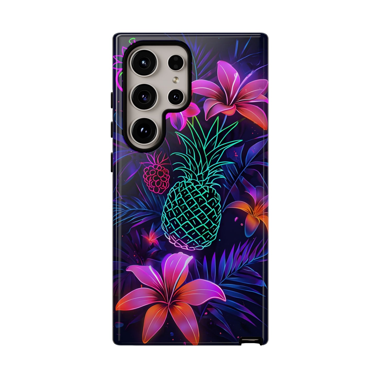 Tough Cases - Tropical Neon Floral iPhone Case