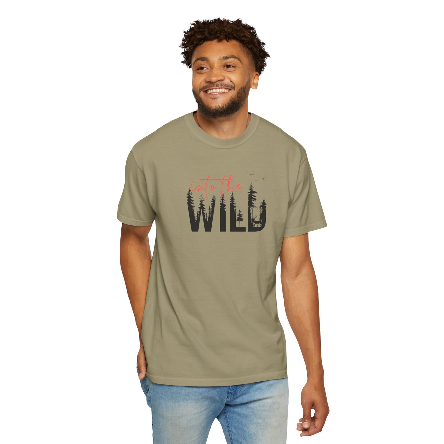Into The Wild Unisex Garment-Dyed T-Shirt - Adventure Ready Tee