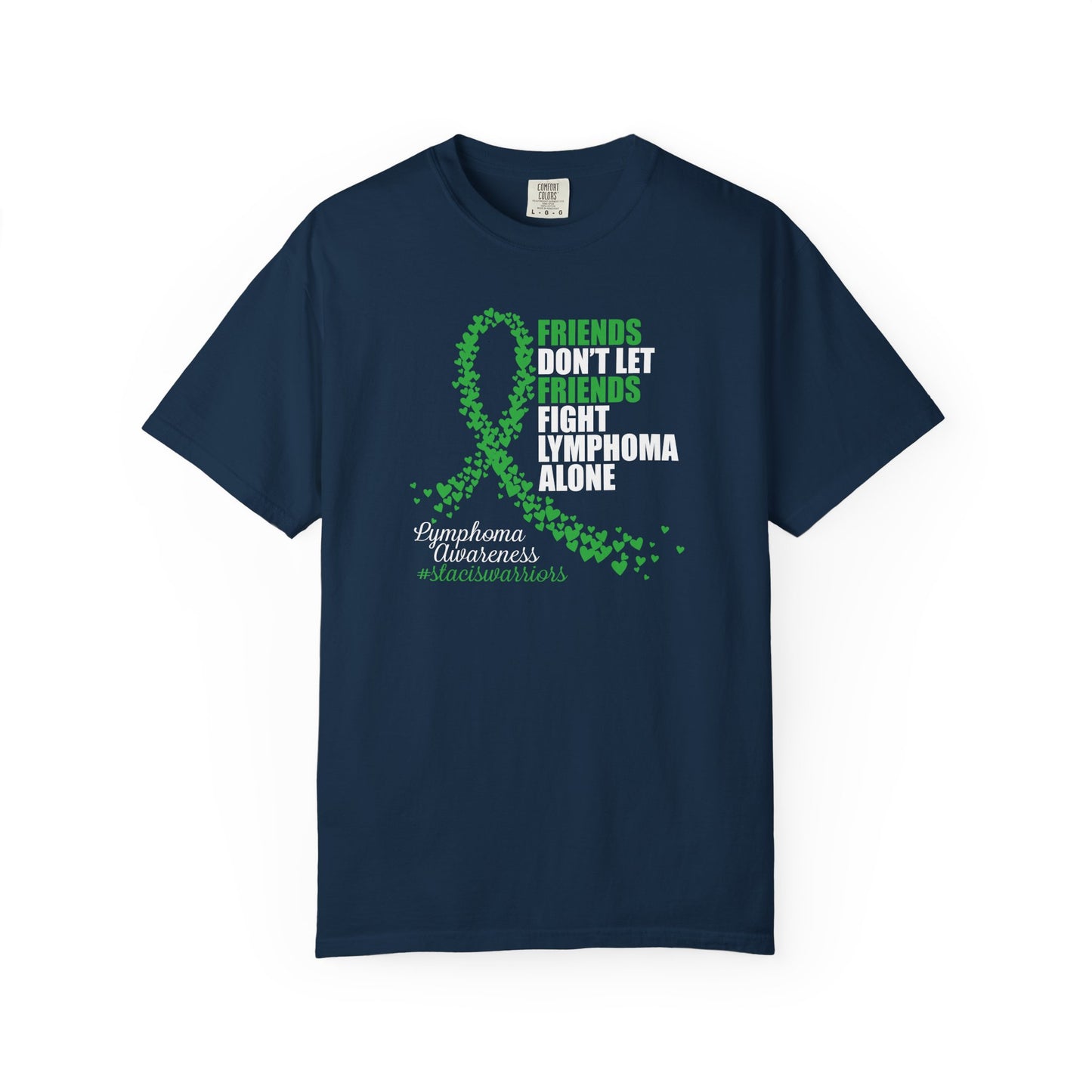 Supportive Lymphoma Awareness T-Shirt, Comfort Tee, Unisex Gift, Pink Ribbon Shirt, Friendship Tee, Cancer Awareness